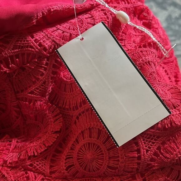 Trina Turk Liviah Elegant Sleeveless Lace Halter Mini Dress Size 6 - Picture 7 of 7